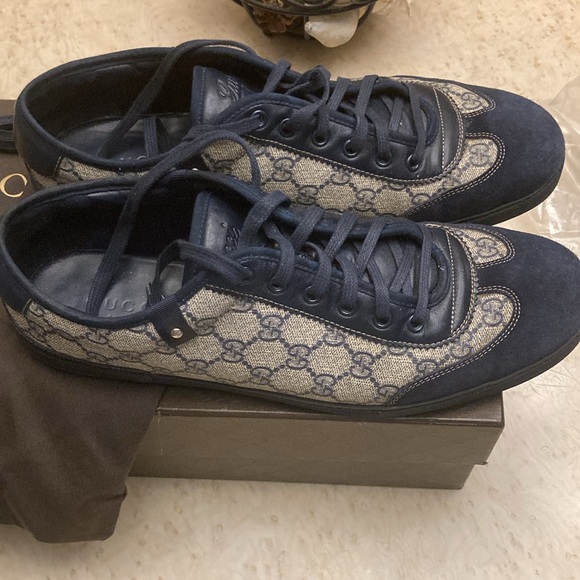 AUTHENTIC GUCCI FNOZO GG SOFT TEK SNEAKERS SIZE -11 MENS - Picture 2 of 12